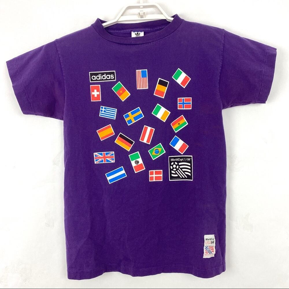 Vintage Adidas USA 94 World Cup KIDS T Shirt Large